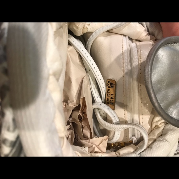 White and Silver Bag by Hala, Leather
